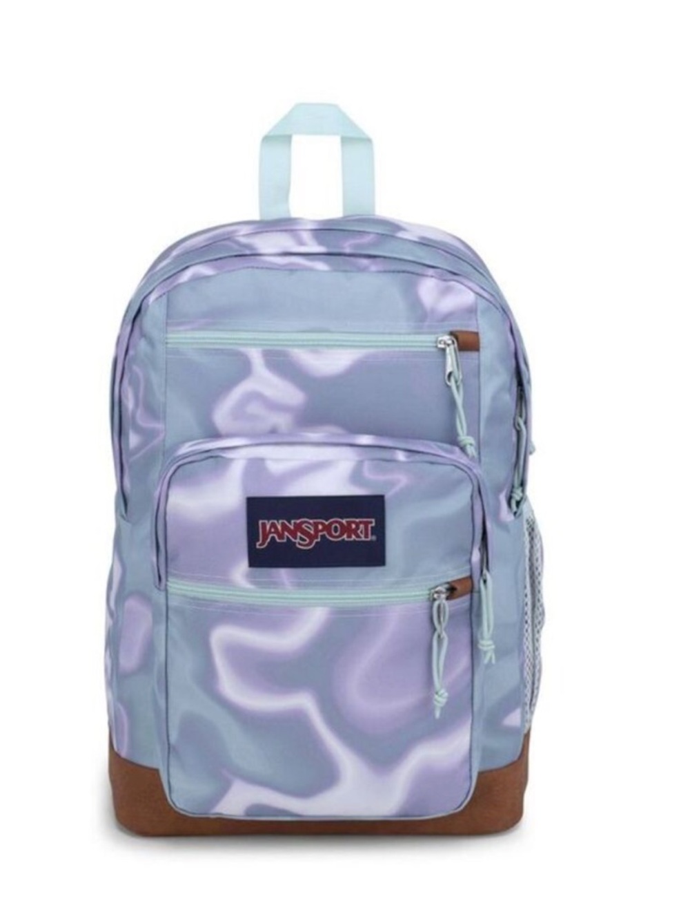 JanSport Backpack School Gym 15"-Laptop Platinum P Platinum Puddles Pattern NEW